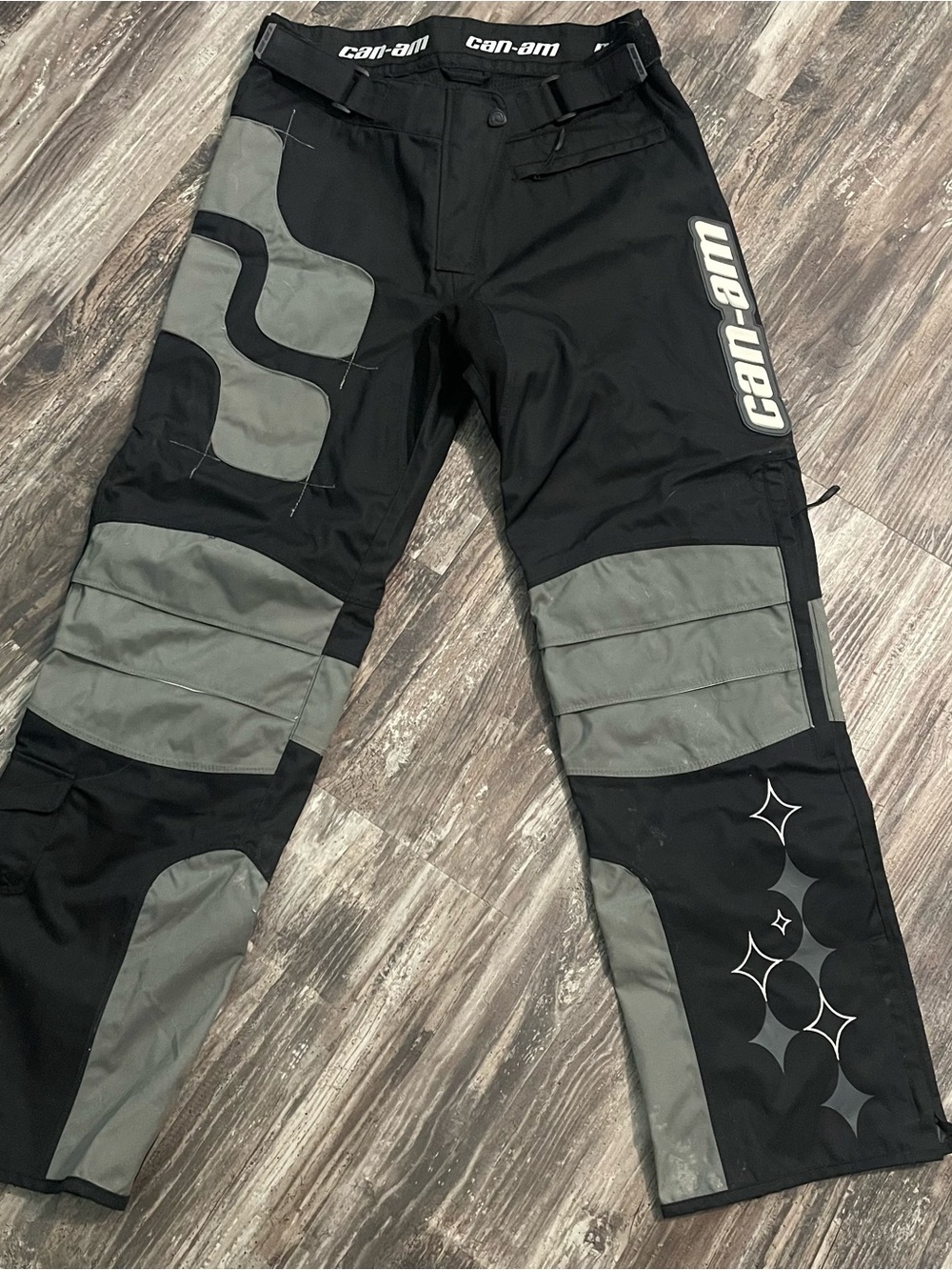 Can Am Men's riding pants- Black and Gray Cargo
